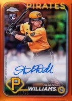 2024 Topps Chrome Rookie Autographs #RAAWI Alika Williams Orange Refractor Baseball Card