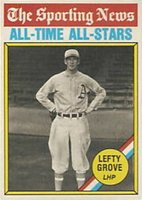 1976 Topps #350 Lefty Grove All Time All-Star Baseball Card