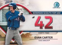 2023 Bowman Scouts' Top 100 #BTP42 Evan Carter Baseball Card