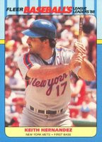1988 Fleer League Leaders #18 Keith Hernandez Baseball Card