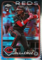 2024 Topps Chrome #44 Elly de La Cruz Prism Refractor Baseball Card