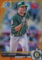 2017 Bowman Chrome Mini #BCP110 Matt Chapman Bowman Prospects-Orange Refractor Baseball Card