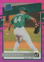 2020 Panini Donruss #34 Jesus Luzardo Holo Purple Baseball Card