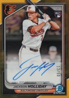 2024 Bowman Chrome Chrome Rookie Autographs #CRAJHO Jackson Holliday Gold Refractor Baseball Card