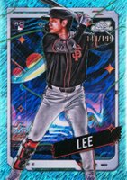 2024 Topps Chrome Cosmic #110 Jung Hoo Lee Aqua Equinox Refractor Baseball Card