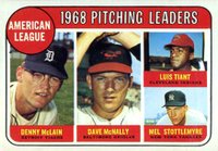 1969 Topps #9 A.L. Pitching Leaders Baseball Card