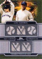 2010 Topps Sterling Career Chronicles Relics #57 Lou Gehrig Five Baseball Card