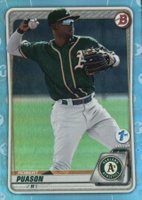 2020 Bowman Draft 1st Edition #BD155 Robert Puason Sky Blue Foil Baseball Card