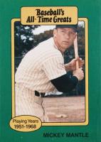 1987 Baseball's All-Time Greats # Mickey Mantle Green-Batting Baseball Card