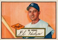 1952 Topps #36b Gil Hodges Black Back Baseball Card
