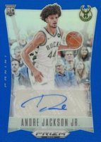 2023 Panini Prizm Deca Signatures #DSAJJ Andre Jackson Jr. Blue Prizm Basketball Card