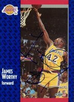 1991 Fleer #104 James Worthy Basketball Card