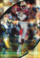 1997 Bowman's Best #50 Jerry Rice Atomic Refractor Football Card