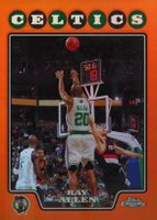 2008 Topps Chrome #20 Ray Allen Orange Refractor Basketball Card