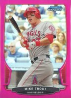 2013 Bowman Chrome #50 Mike Trout Pink Refractor Baseball Card