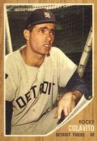 1962 Topps #20 Rocky Colavito Baseball Card