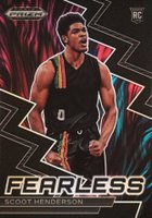 2023 Panini Prizm Draft Picks Fearless #3 Scoot Henderson Black Prizm 1/1 Basketball Card