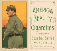 1909 White Borders American Beauty Frame #52 Roger Bresnahan Batting Baseball Card