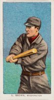 1909 White Borders Piedmont & Sweet Caporal #56 George Brown Washington-Correct spell Browne Baseball Card