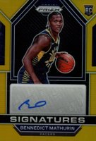 2022 Panini Prizm Rookie Signatures #RSIBMA Bennedict Mathurin Gold Prizm Basketball Card