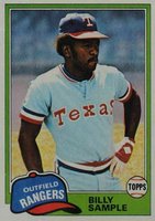 1981 Topps #283 Billy Sample Baseball Card