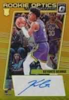 2023 Panini Donruss Optic Rookie Optics Autographs #ROAKEY Keyonte George Gold Basketball Card