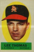 1963 Topps Peel-Offs # Lee Thomas Instruction Back Baseball Card