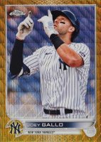 2022 Topps Chrome #178 Joey Gallo Gold Wave Refractor Baseball Card