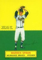 1964 Topps Stand-Up # Warren Spahn Short print Baseball Card