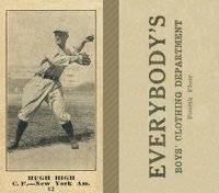 1916 Everybody's #82 Hugh High Baseball Card