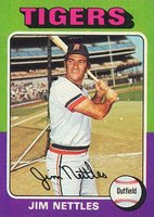 1975 Topps Mini #497 Jim Nettles Baseball Card