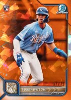 2022 Bowman Chrome Sapphire Edition #77 Bobby Witt Jr. Orange Baseball Card