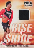 2023 Panini NBA Hoops Rise N Shine Memorabilia #RSSCO Scoot Henderson Basketball Card
