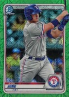 2020 Bowman Chrome Mega Box #BCP113 Josh Jung Green Refractor Baseball Card