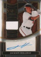 2023 Panini Select Select Swatches Signature #SSSJH Jackson Holliday Baseball Card