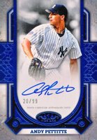 2024 Topps Tier One Prime Performers Autographs #PPAAP Andy Pettitte Blue Foil Baseball Card