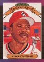 1989 Donruss #19 Vince Coleman Diamond Kings Baseball Card