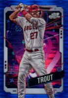 2024 Topps Chrome Cosmic #35 Mike Trout Blue Moon Refractor Baseball Card