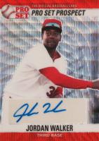 2021 Leaf Pro Set Metal 1990 Pro Set Autographs #PS0JW1 Jordan Walker Red Wave Baseball Card