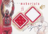 2000 SPx Winning Materials #MJA1 Michael Jordan Jersey/Warm-Up-Autograph Basketball Card