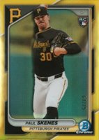 2024 Bowman Chrome #31 Paul Skenes Yellow Refractor Baseball Card