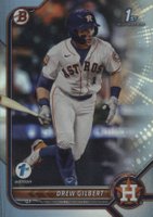 2022 Bowman Draft 1st Edition #152 Drew Gilbert Sky Blue Foil Baseball Card