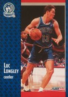 1991 Fleer #320 Luc Longley Basketball Card
