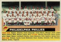 1956 Topps #72gL Philadelphia Phillies Team Left-Gray back Baseball Card