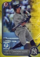 2022 Bowman Draft 1st Edition #68 Anthony Volpe Yellow Foil Baseball Card