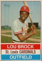 1976 Hostess #7 Lou Brock Hand Cut Baseball Card
