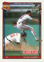 1991 Topps Desert Shield #193 Felix Fermin Baseball Card