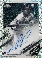 2021 Topps Chrome Rookie Autographs #RACP Cristian Pache Black/White Mini Diamond Refractor Baseball Card
