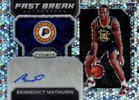 2022 Panini Prizm Fast Break Rookie Autographs #FBRBMP Bennedict Mathurin Basketball Card