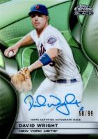 2025 Topps Chrome Black Autographs #DW David Wright Green Refractor Baseball Card